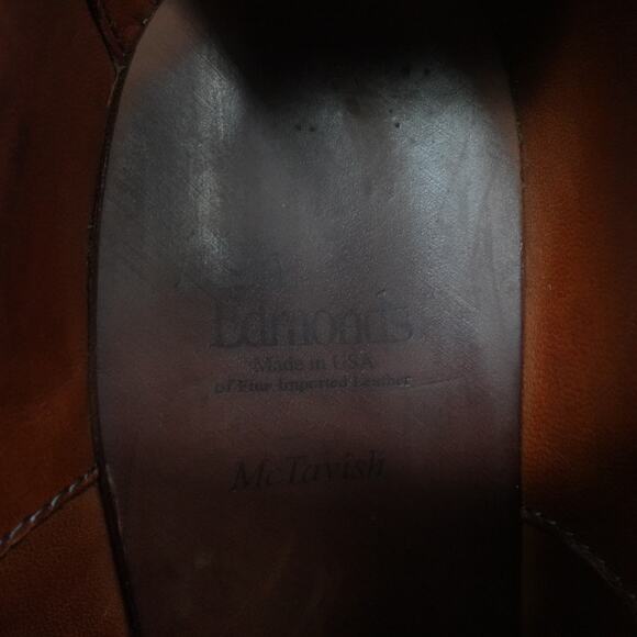Allen Edmonds Shoes Mens Size 9 D Dark Brown McTavish Wingtip Brogue Leather - Picture 8 of 10